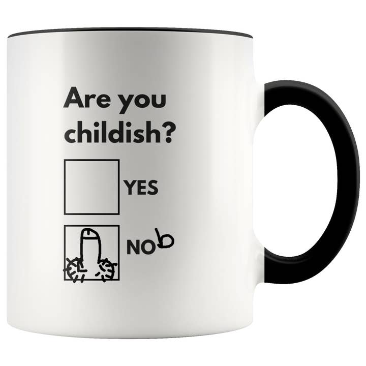 Are You Childish Mug for wholesale by Disrupted Industries