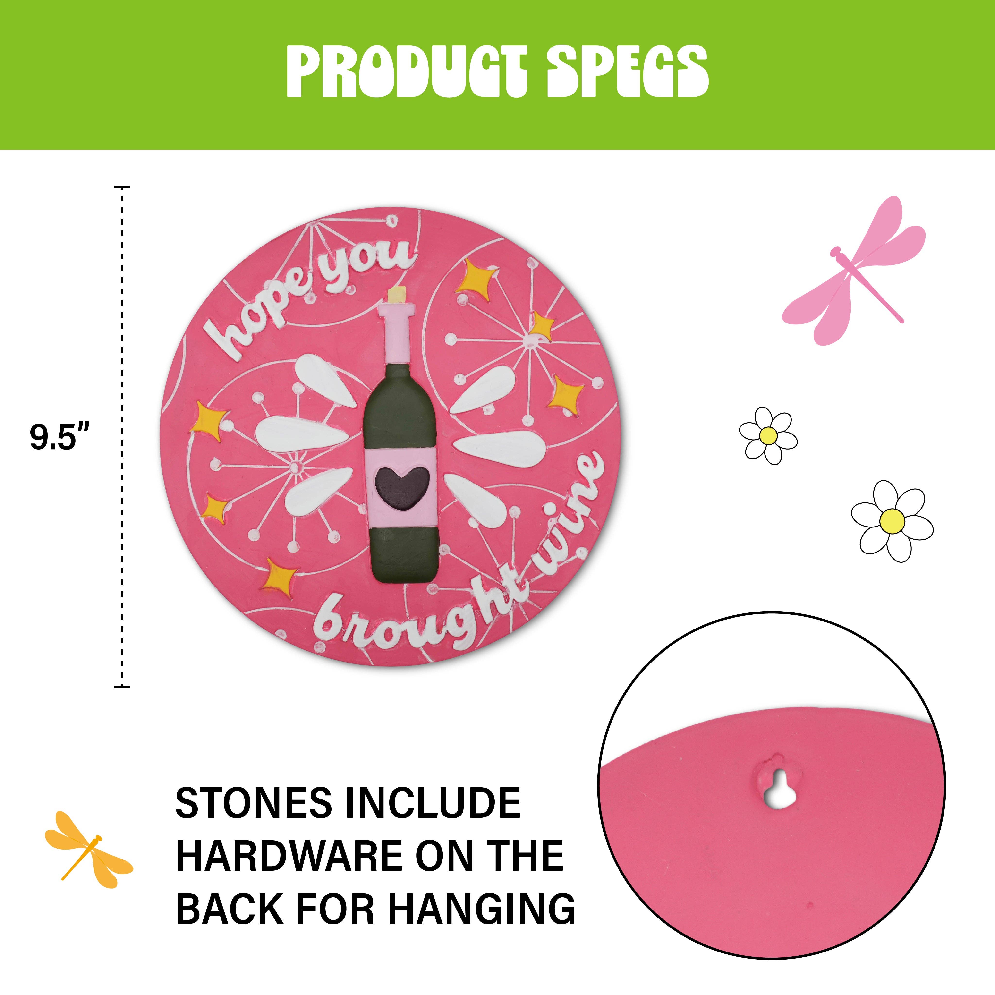 Happy Cow Lawn Decor - Wholesale Stepping Stone - “Hope You Brought Wine ”Garden Stepping Stone4