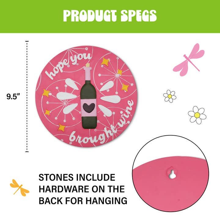 Happy Cow Lawn Decor - Wholesale Stepping Stone - “Hope You Brought Wine ”Garden Stepping Stone4