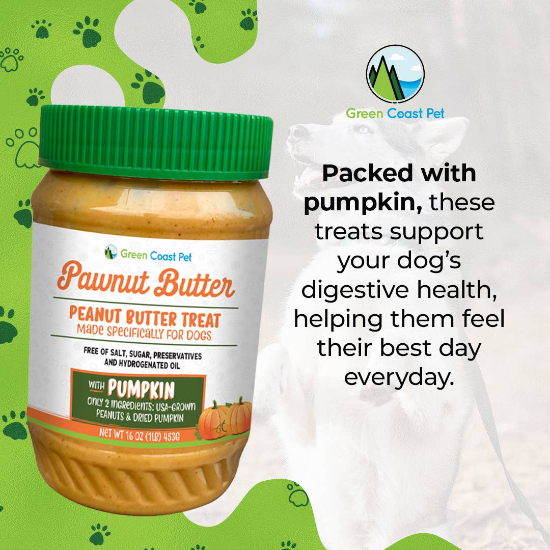 Green Coast Pet - Vente Friandises – chien - Beurre de cacahuètes naturel à la citrouille sans xylitol 16 oz2
