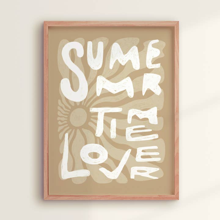 “SUMMERTIME” Sand art print for wholesale by French Pair