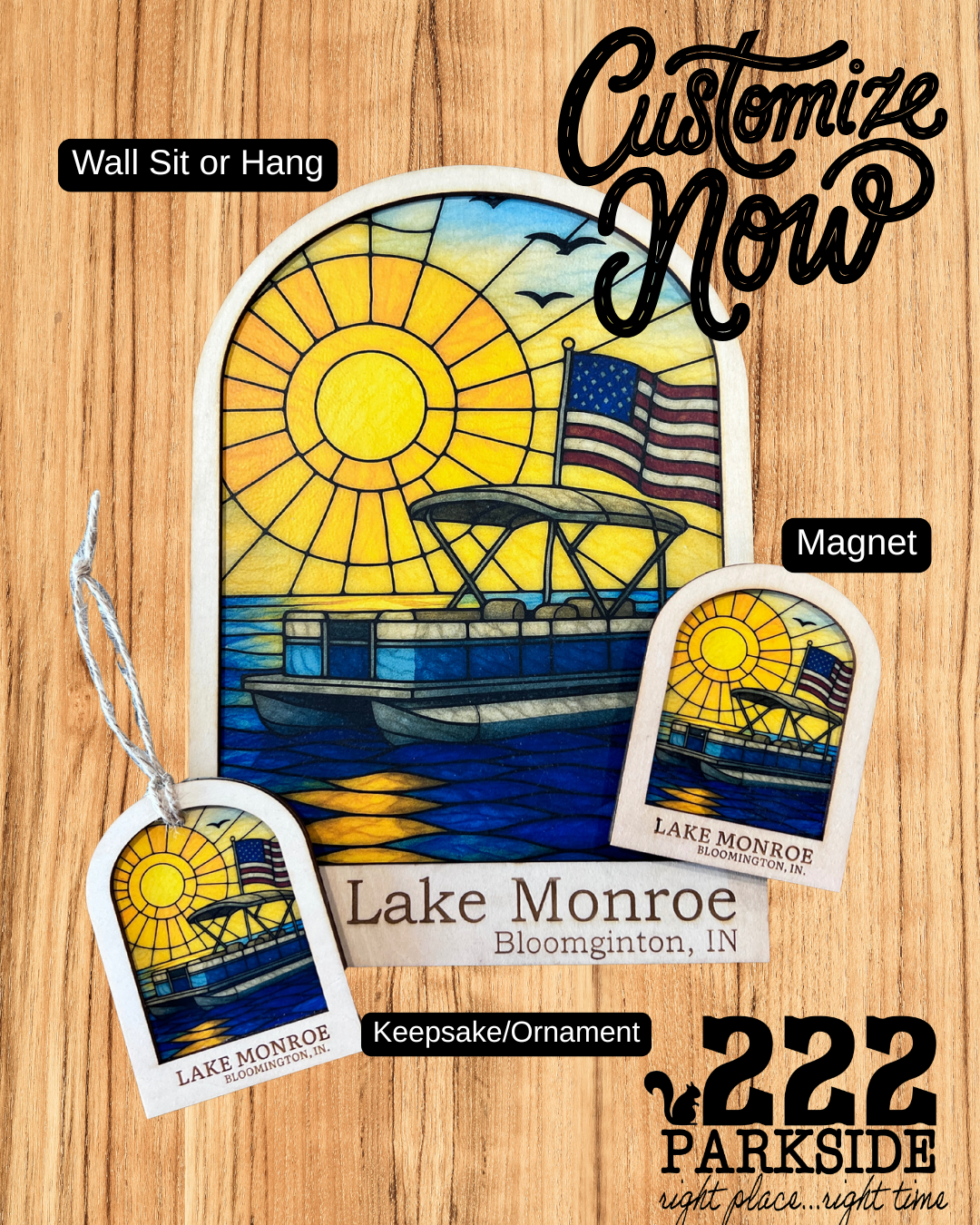 222 PARKSIDE - Wholesale Ornament - Custom Lake Keepsake – Magnet0