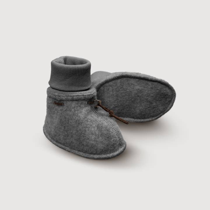 Finch & Fable - Wool Knitted Baby Booties - Milk Finch & Fable - Wool Knitted Baby Booties - Milk