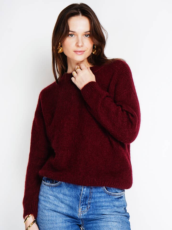 Kid mohair and wool sweater 7516 for wholesale by NOELINE