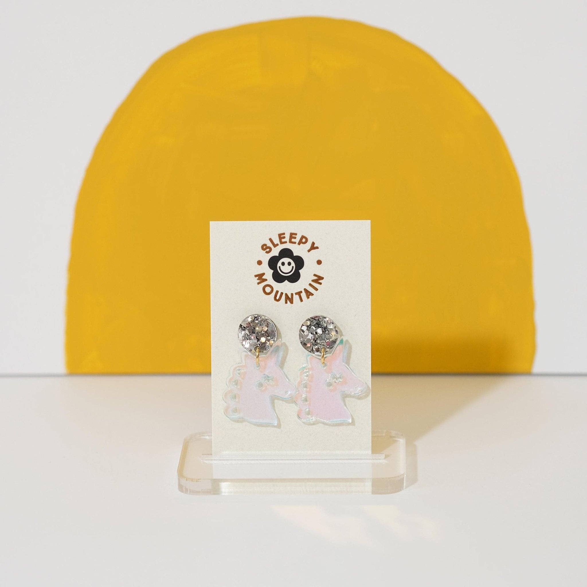 Sleepy Mountain - Wholesale Dangle Earrings - Iridescent Unicorn Dangle Earrings2