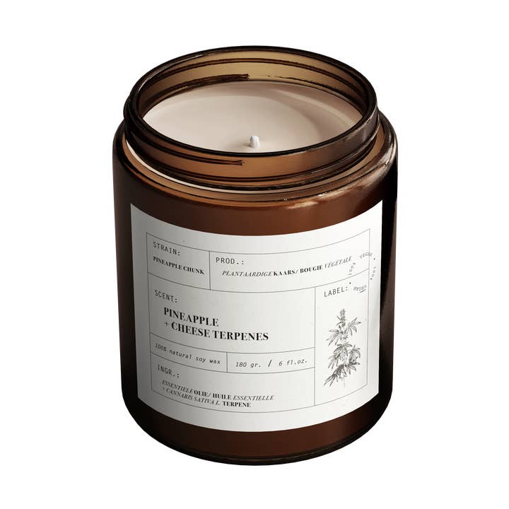De Herborist - Vente Bougie en bocal - Bougie parfumée au terpène Pineapple Chunk0