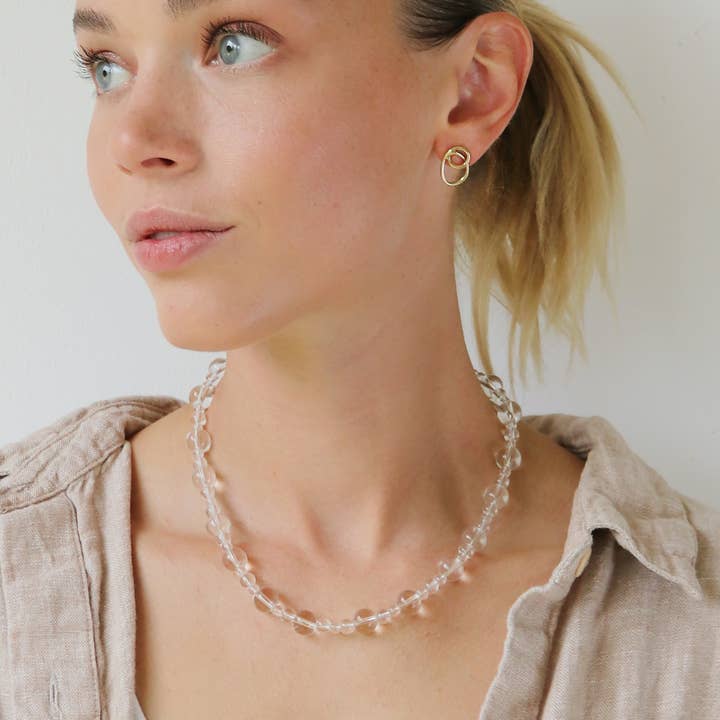 Kristallquarz-Blasen-Halskette für den Großhandel von Goldeluxe Jewelry