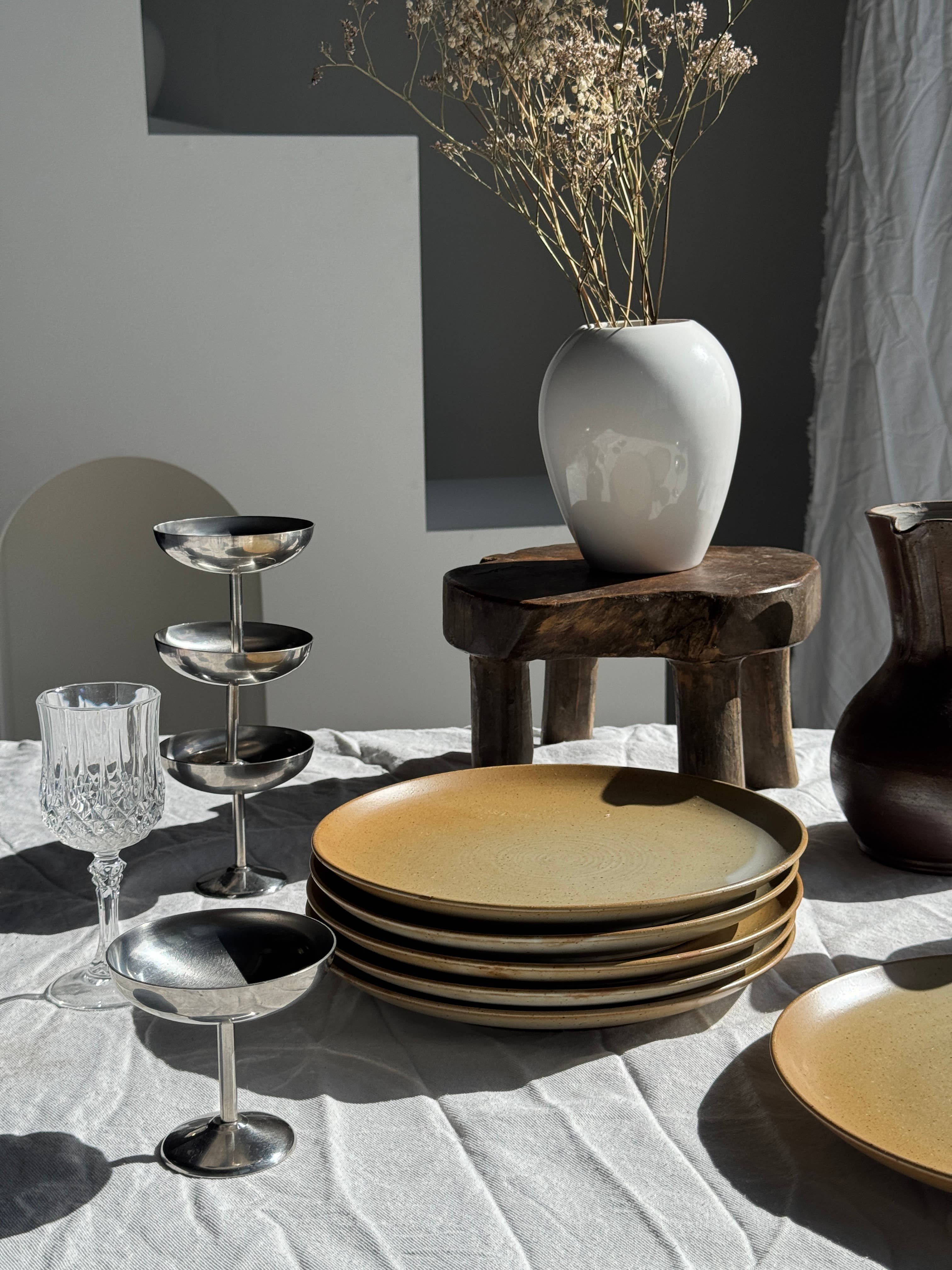 Office Objets - Wholesale Dinner Plate - Set of 6 stoneware plates Village France D2418