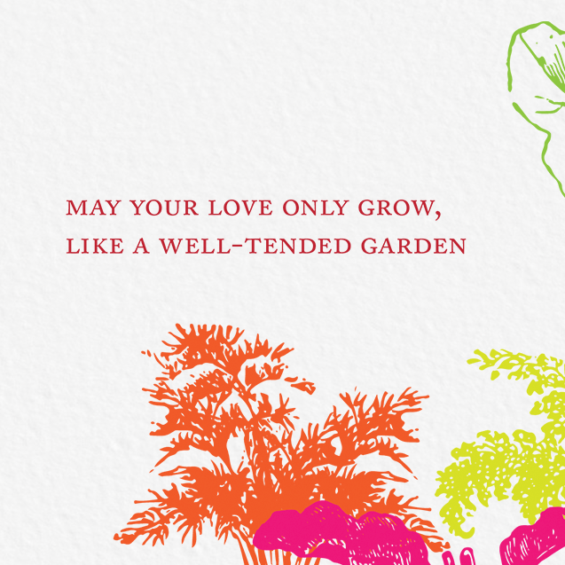 Ampersand M Studio - Wholesale Wedding Card - Garden Love Wedding Greeting Card2
