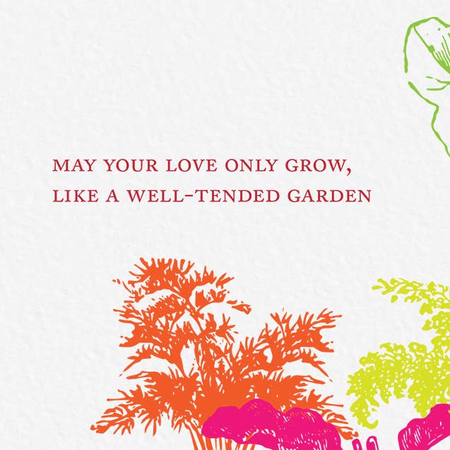 Ampersand M Studio - Wholesale Wedding Card - Garden Love Wedding Greeting Card2