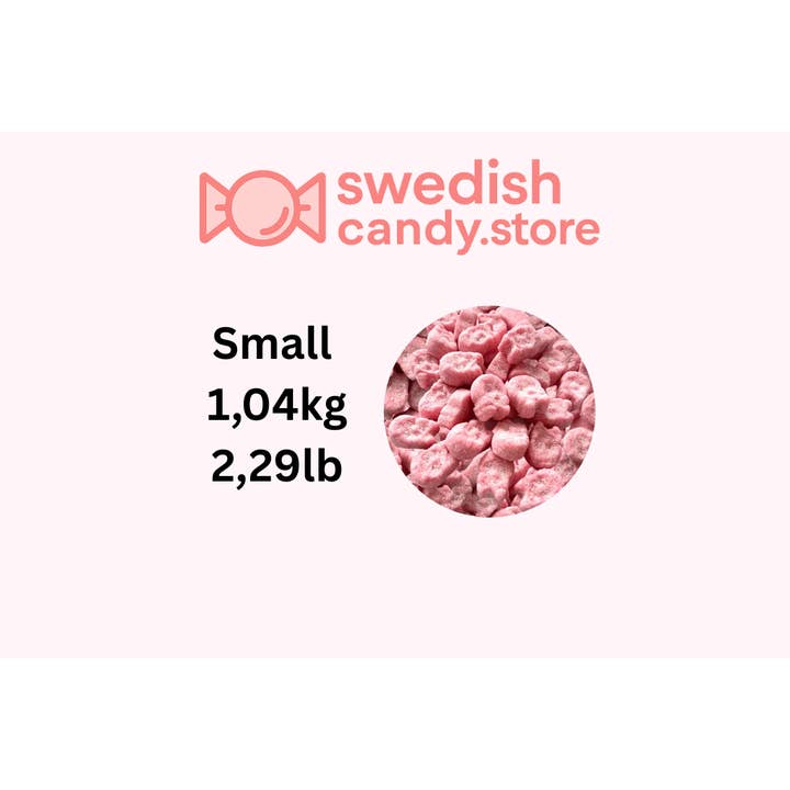 BUBS Cool Hindbær Kranium bulk Vegansk 1,04 kg Svensk Slik for engroshandel hos Swedish Candy.Store - Swedish Candy
