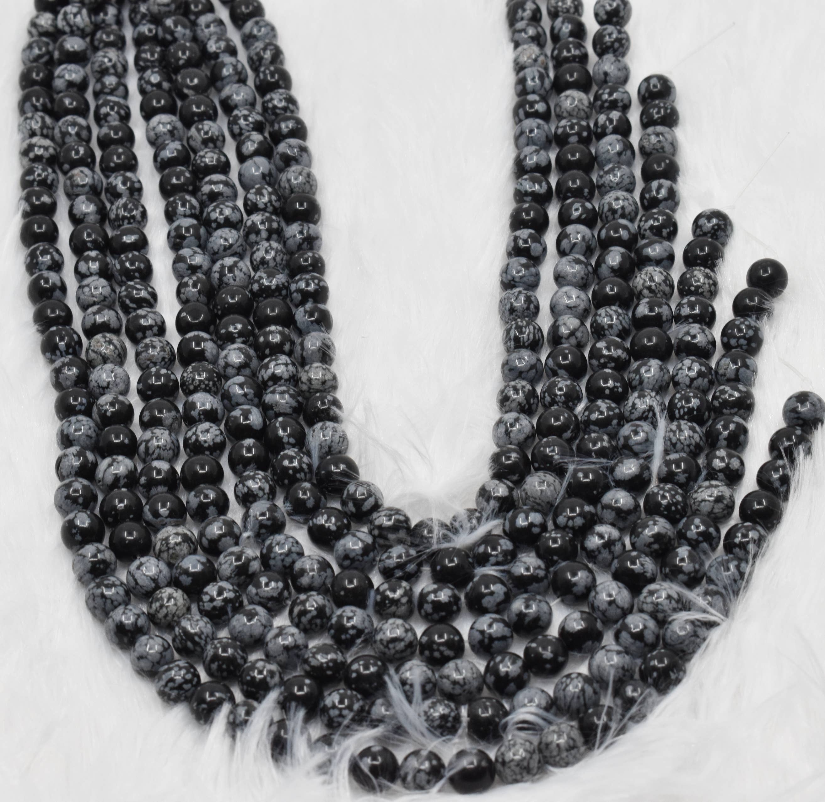 Soothing Crystals - Wholesale Beads - Crystals Jewelry | Snowflake Black Obsidian | Gemstone Beads4