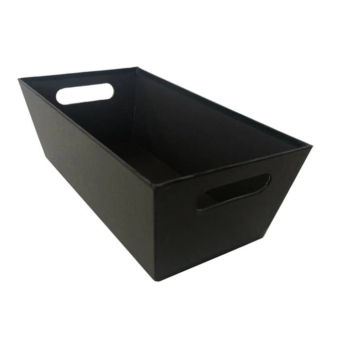 Bospak - Wholesale Serving Tray - 13" Black Paperboard Market Tray embossed texture finish