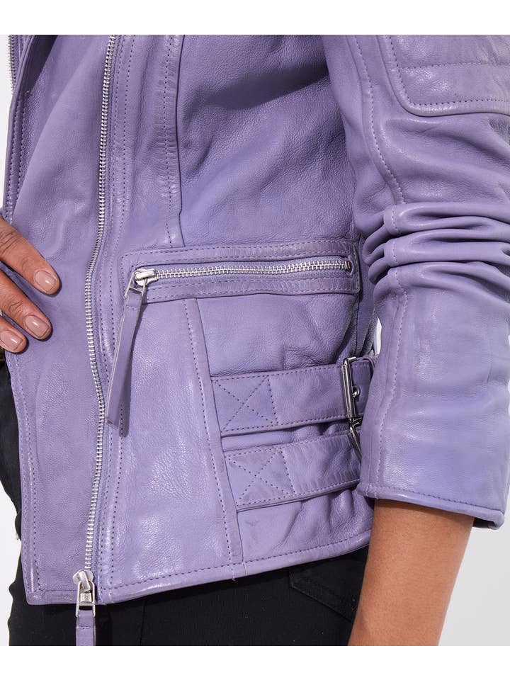 Joe Browns – wholesale Leather jacket – Women′s – Ruby Leather Collared Biker Jacket8