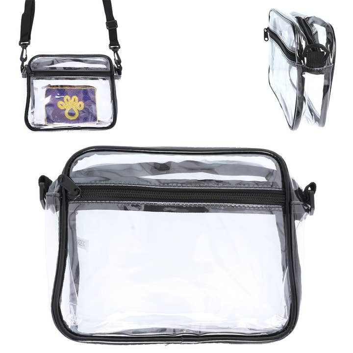SP Sophia Collection - Wholesale Crossbody Bag - Women's - Clear Transparent Stadium Approved Crossbody