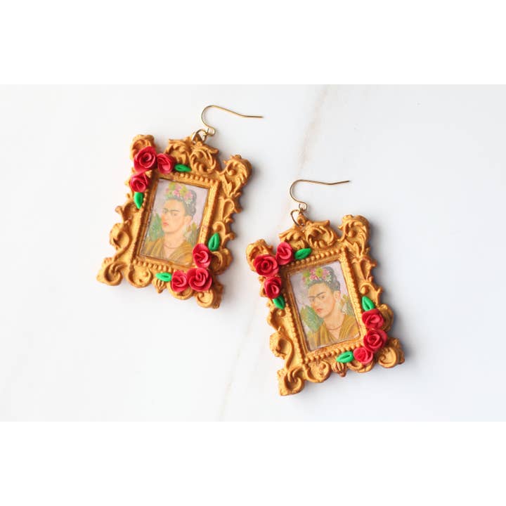 Skye Eclisse Jewelry - Vendita all'ingrosso Orecchini pendenti - Orecchini Frida Kahlo, orecchini messicani da donna