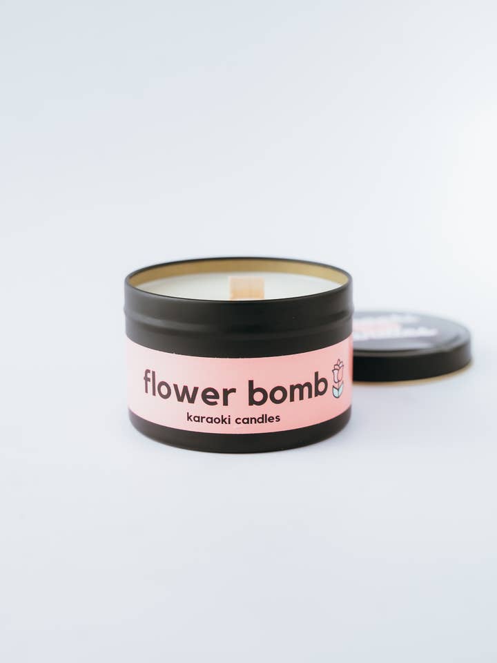 Bougie Flower Bomb | Bougies Parfumées Inspirées par la Musique pour la vente par Karaoki Candles
