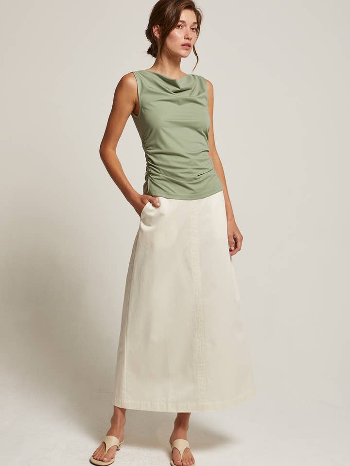 CS9366 - Jimena Flare Midi Skirt for wholesale by Crescent