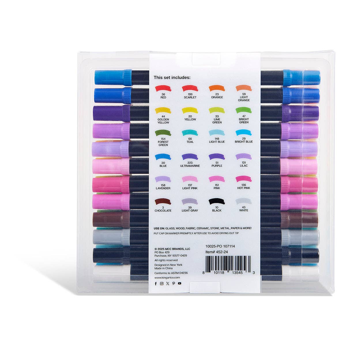 KINGART - Wholesale Marker - Dual Tip Acrylic Paint Pens - 24 Colors10