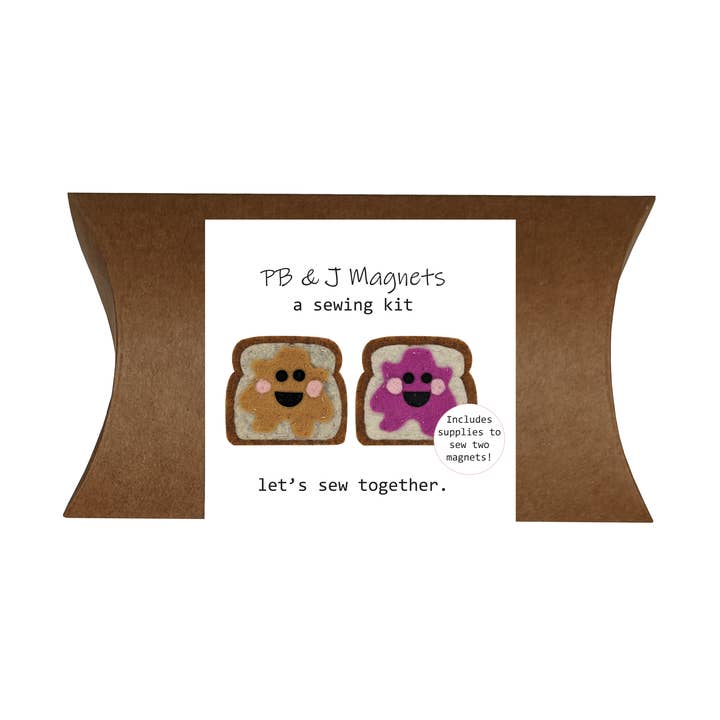 Butterscotch Sewing - Wholesale DIY Craft Kit - DIY PB&J Magnet Sewing Kit0