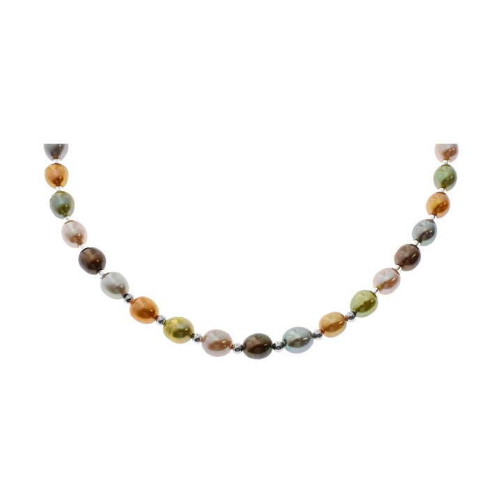 Collier de perles couleurs d'automne Elsie pour la vente par Kali Ma Designs - Sterling Silver Jewellery