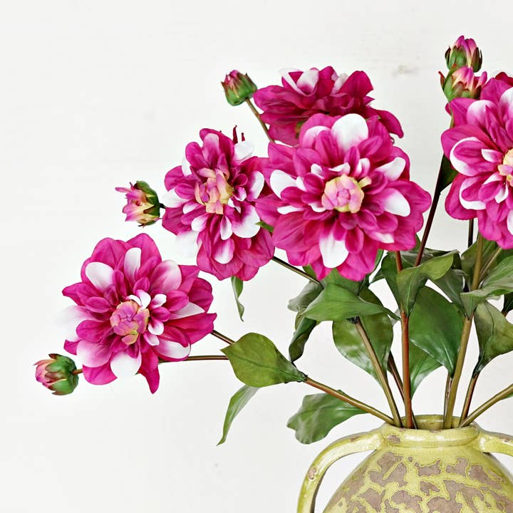 Impressive Enterprises, Inc. - Wholesale Artificial Flowers - IT053BT- 29" Dahlia Flower Spray- Beauty