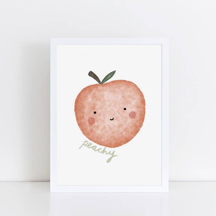 Happy Peach Print for wholesale by The Little Jones