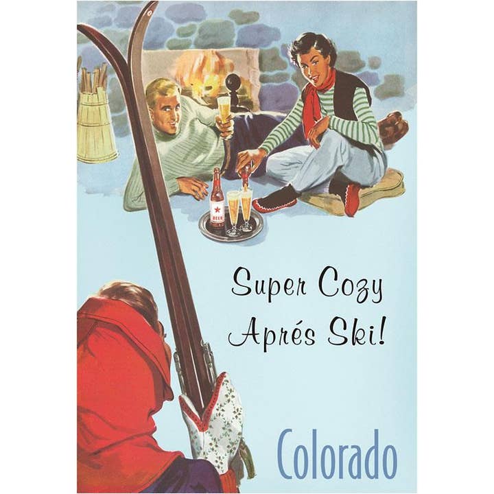 Postcard CO-228 Super Cozy Apres Ski Poster for wholesale by Found Image Press