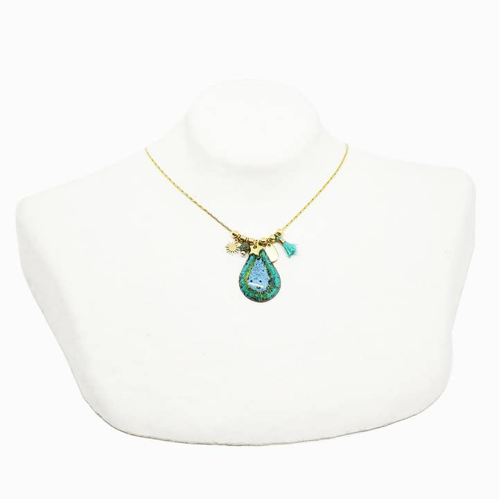 Halskette Bérenice - Lagoon Collection für den Großhandel von Les Emaux Mline