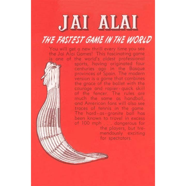 Found Image Press - Wholesale Postcard - Postcard OL-247 Jai Alai Poster