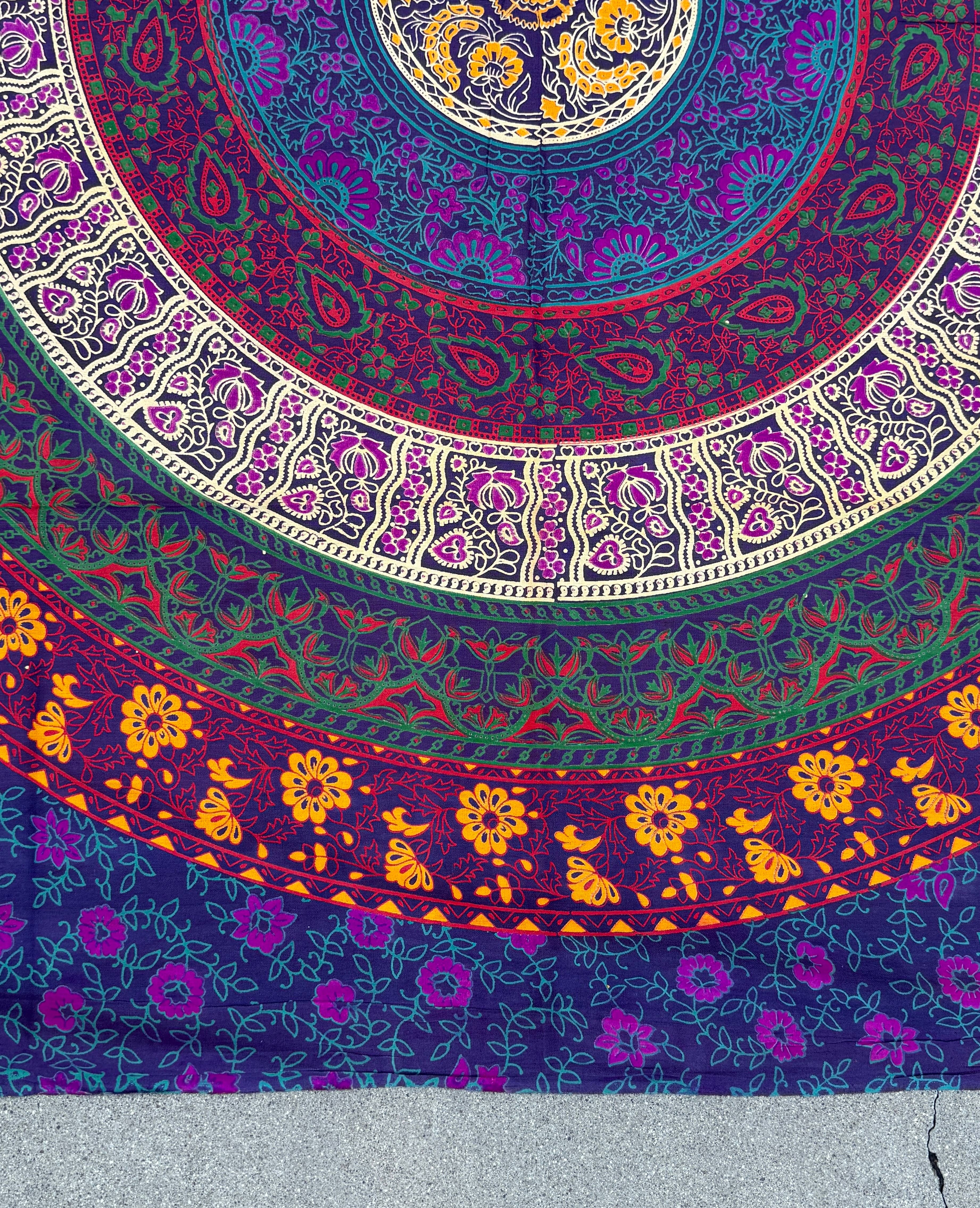 Lungta Imports - Wholesale Tapestry/Textile - Floral Mandala Tapestry Wall Decor Beach Throw 80X50 Inches17