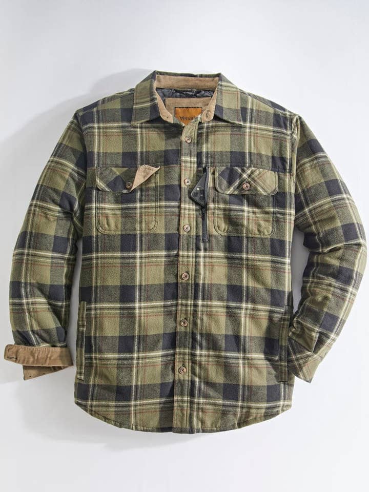 Venado - Wholesale Shirt Jacket/Shacket - Men's - Quilt Lined Brushed Flannel Shirt Jacket10