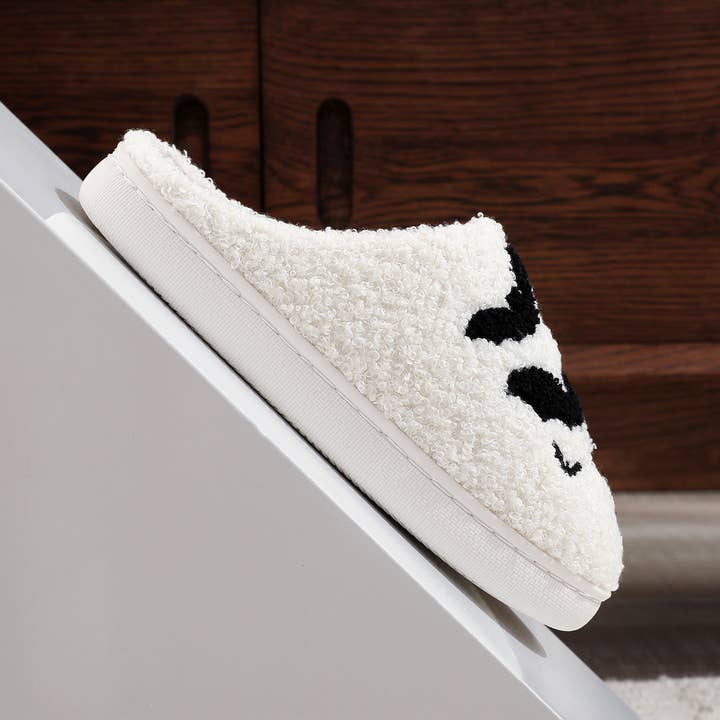 Comely Fashion - Wholesale Slippers - Women's - Halloween Bat Fleece Fluffy Home Slippers4