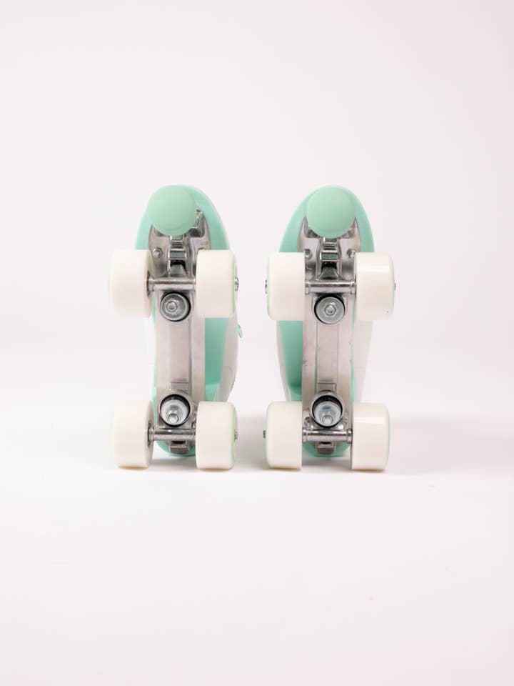 Flamingueo - Venta al por mayor Patines de ruedas - Mujer - Retro 4-Wheel Skates Unisex Durable White/Blue Color
