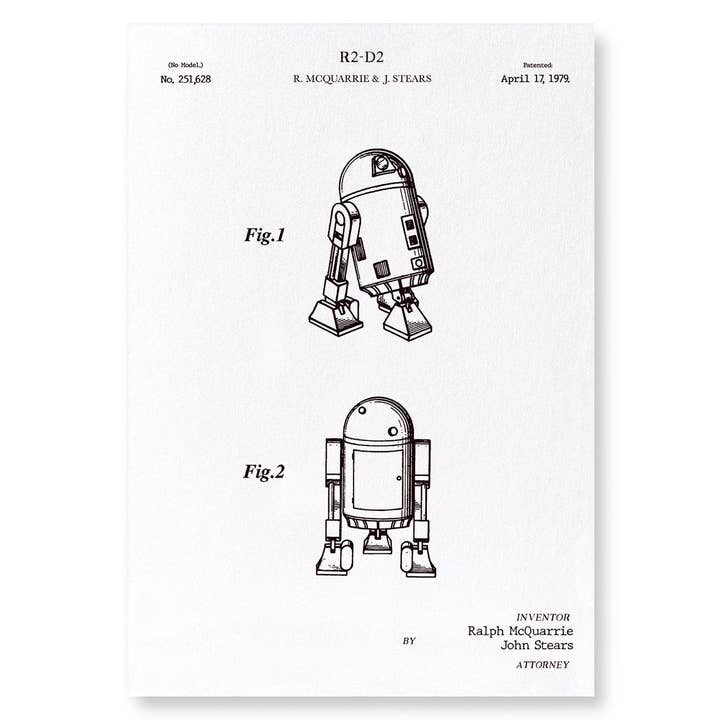 BREVETTO DI R2-D2 (1979): Art Print per la vendita all'ingrosso da parte di Ezen Trade
