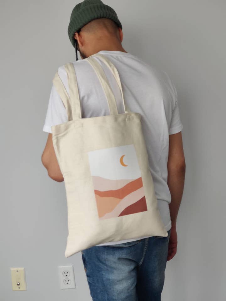 Tragetasche mit Landschaftskunst für den Großhandel von Boho Sanctuary