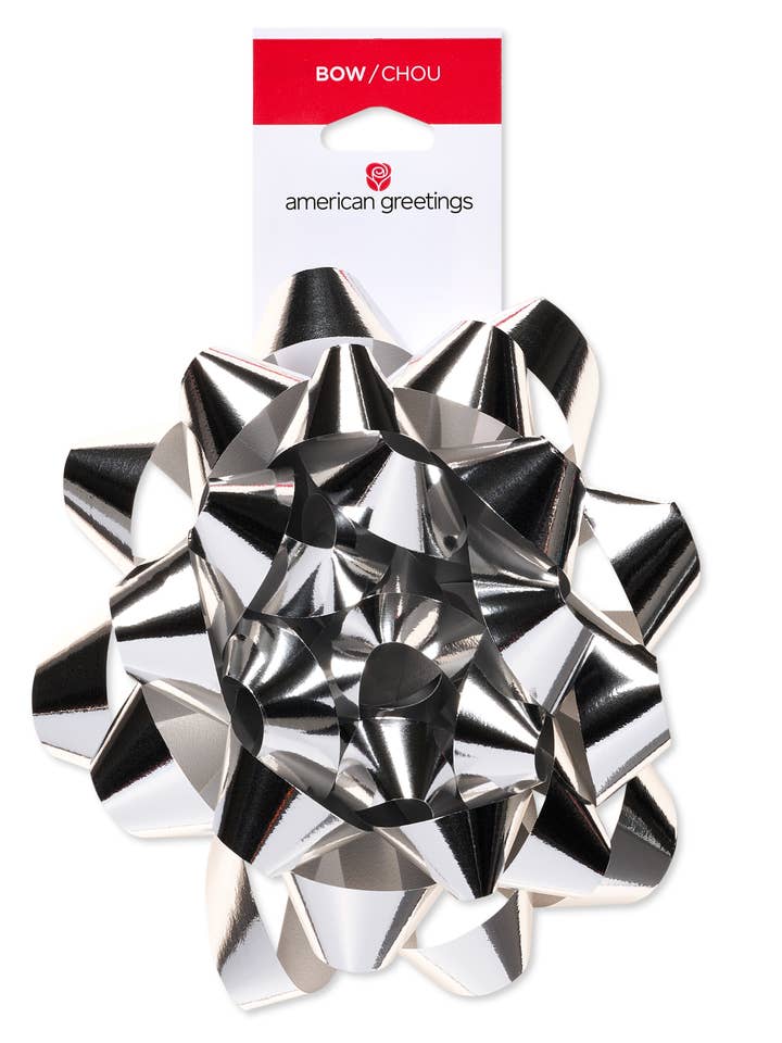 Bows 4": Silver | AGBW | BOW | SAL07083806T for wholesale by DICKENS INC.