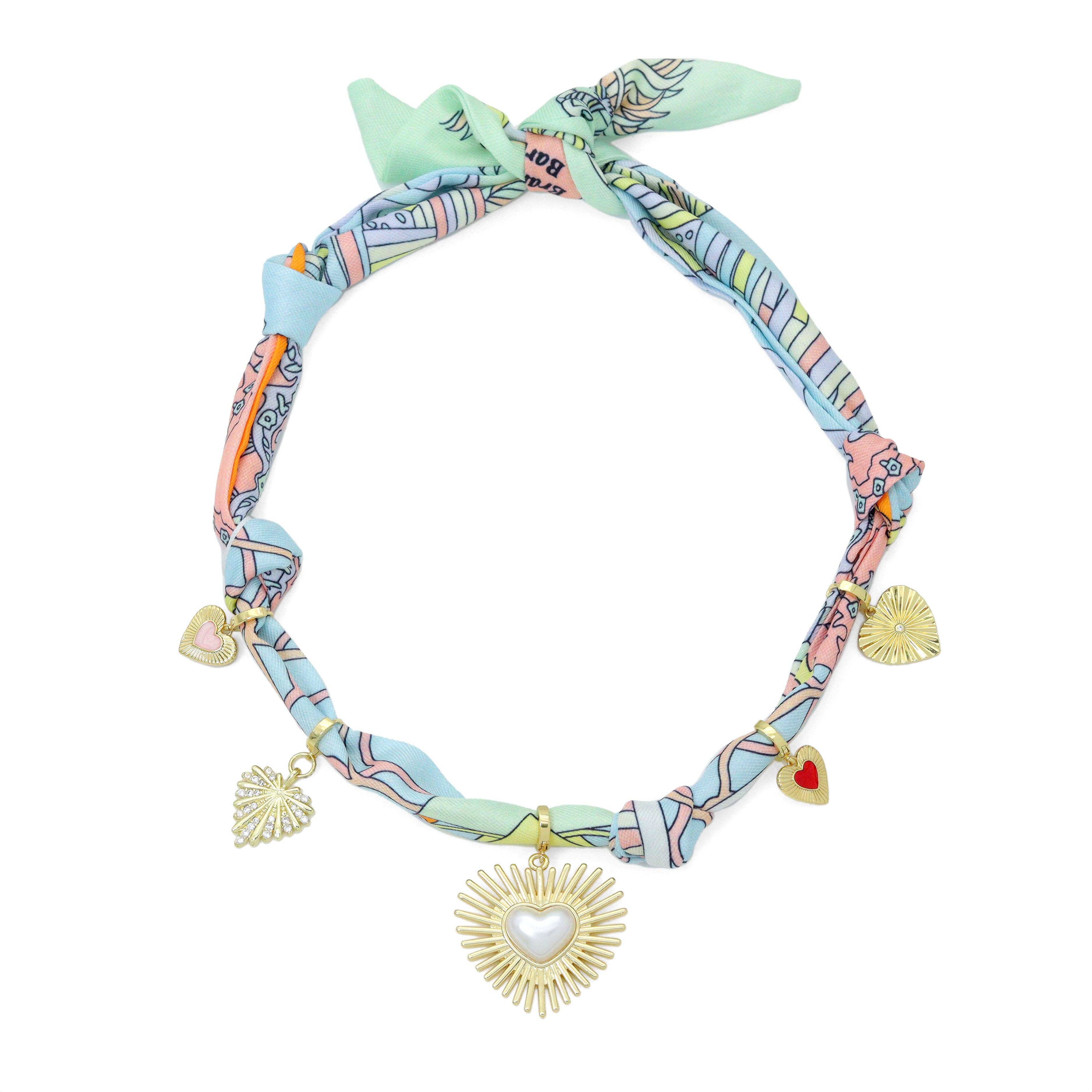 BestBeads&Beyond - Wholesale Pendant/Charm Necklace - Convertible Scarf Necklace, Adjustable Silk Scarf Statement Necklace, sku#EF8067