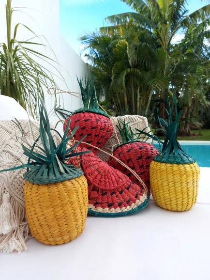 The Faria - Venta al por mayor Bolsa de playa - Bolso de paja de sandía / Bolso de sandía9