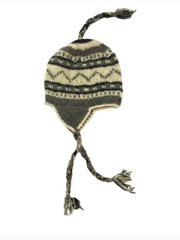 Handgemaakte wollen oorflap chullo hoed | Warme gebreide muts voor wholesale door arzelcraft
