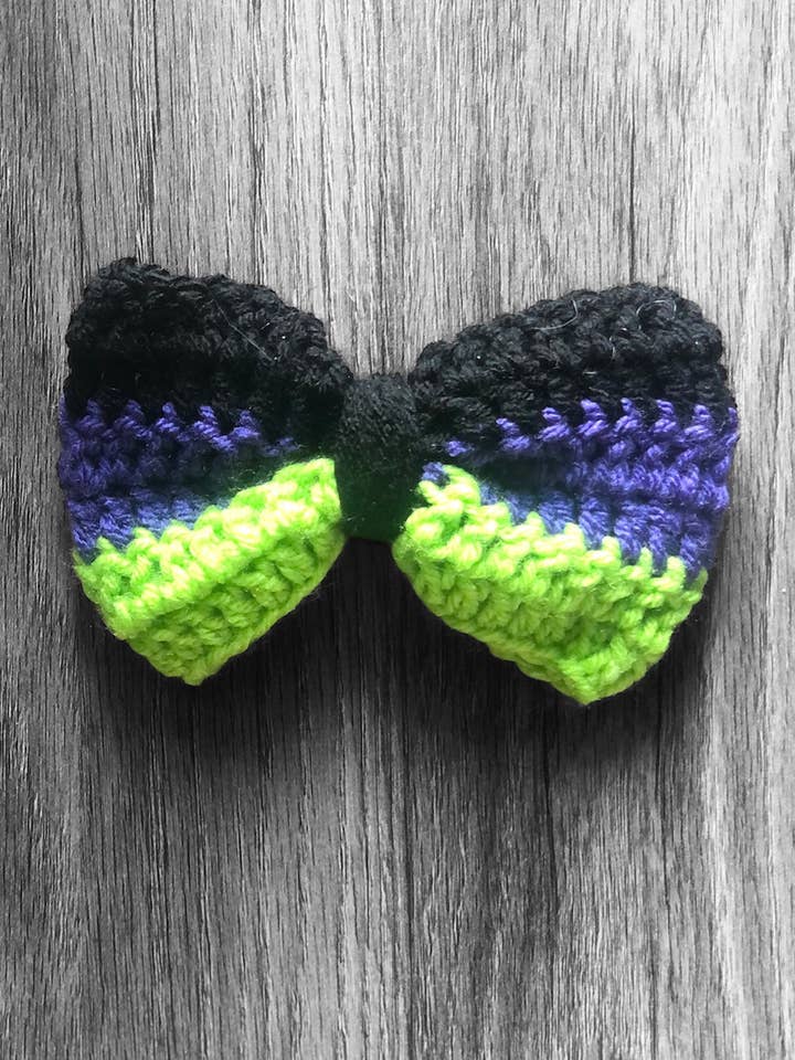 Halloween Undead Hair Bow for wholesale by Belle of the Ball Crochet