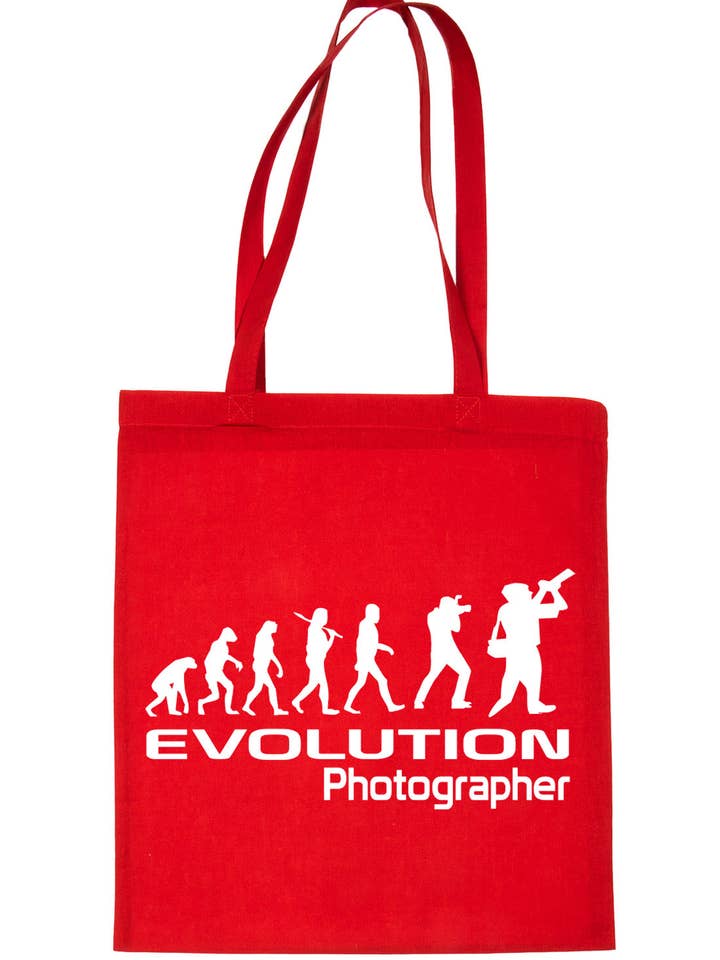 Evolution Of Photographer Photography boodschappentas voor dames cadeau voor wholesale door Print4U