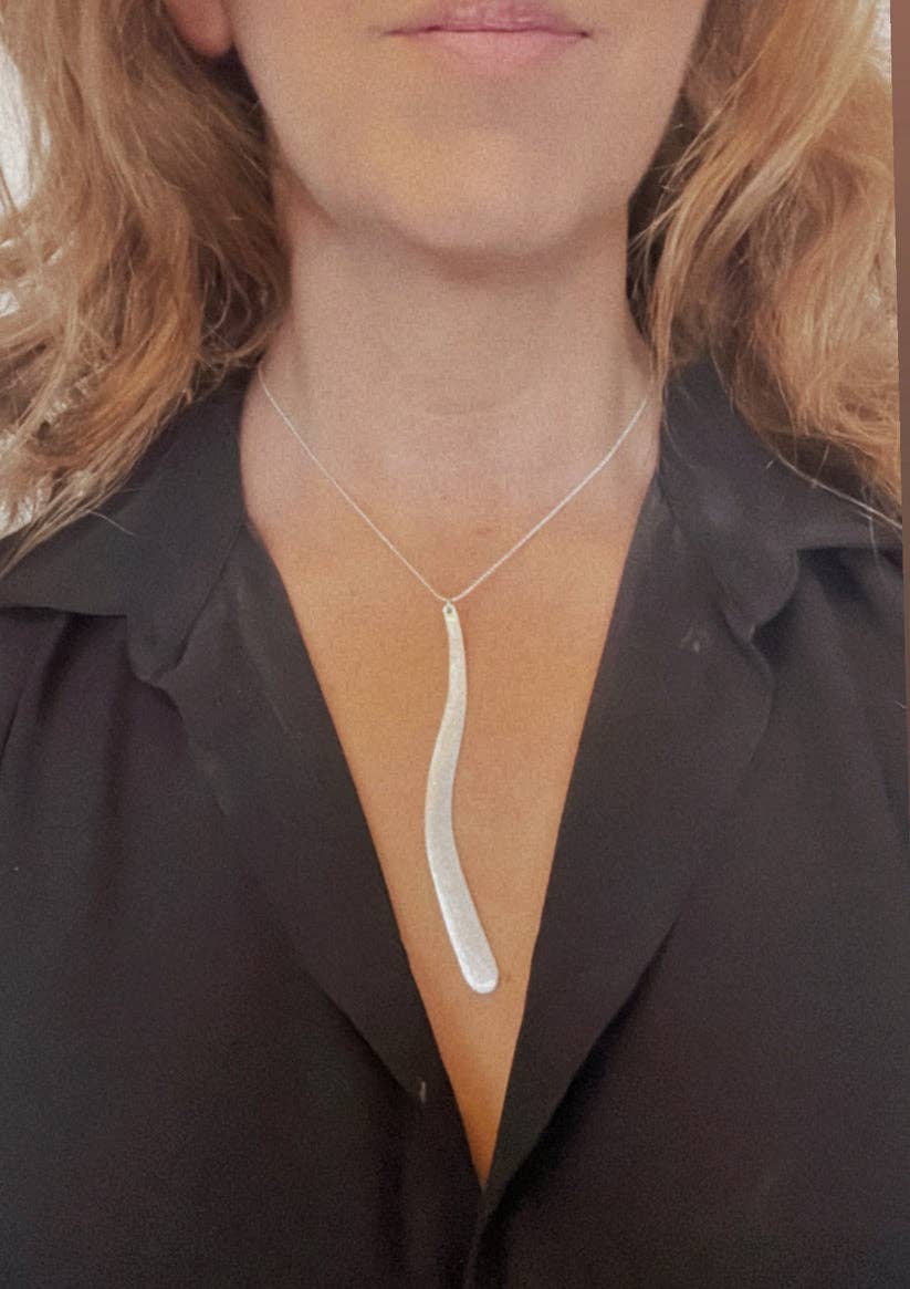 Gloria Mago - Vente Colliers à pendentif - Collier Onda plaqué argent avec chaîne de 40 cm3