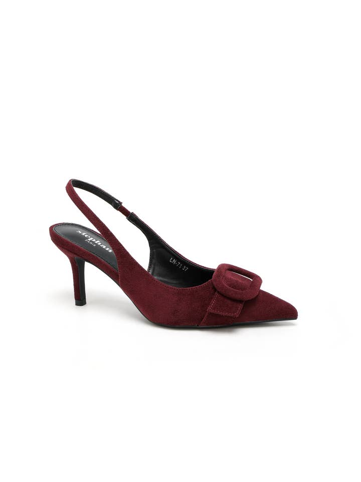 Stephan Paris - Wholesale High Heels - Women's - Slingback pumps in suede with buckle LN-714