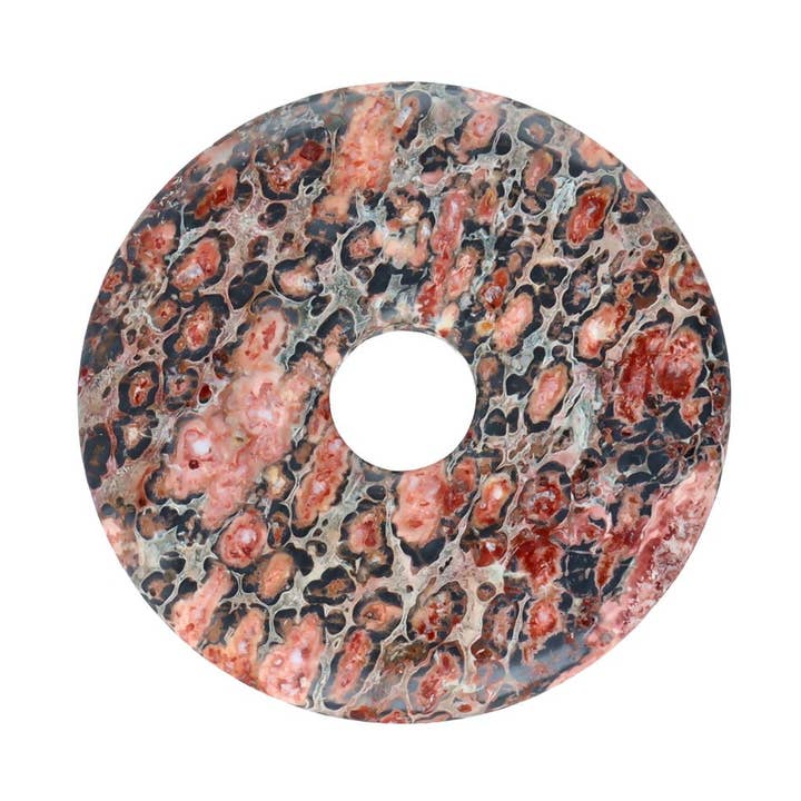 Large jasper leopard donut for wholesale by Vives de la Cortada S.L