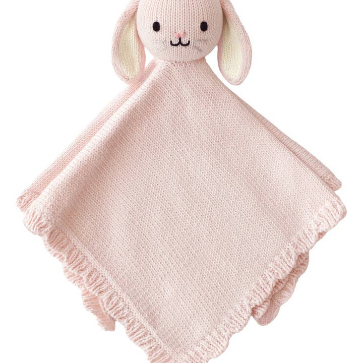 Baby bunny lovey (blush) for wholesale by cuddle+kind