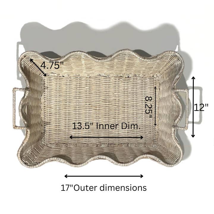 Matahari - Wholesale Decorative Tray - Small Scalloped Tray