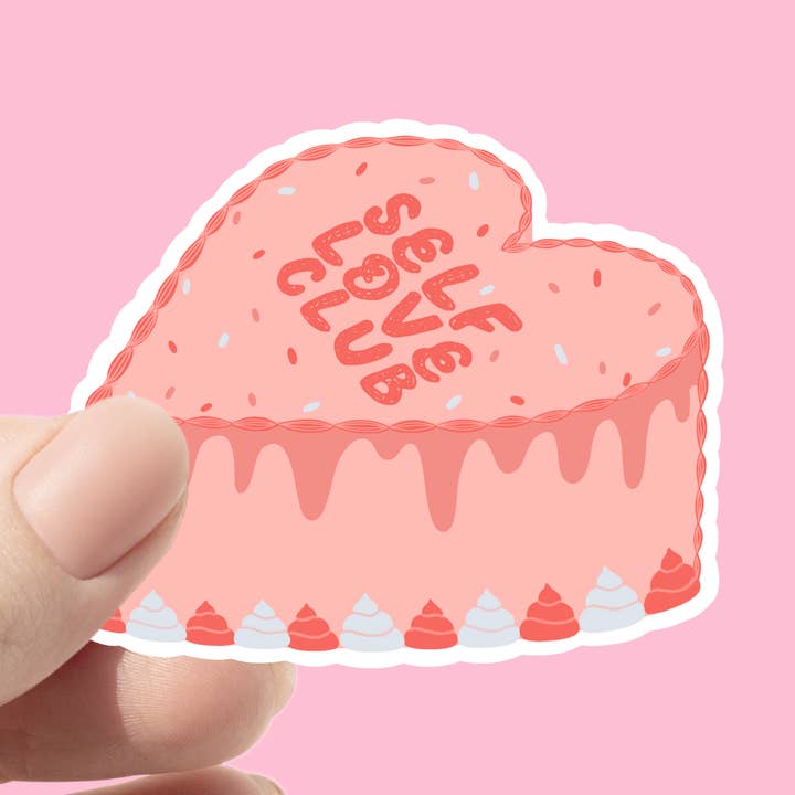 Autocollant de motivation pour gâteau Self Love Club pour la vente par Chlo Ranae Co