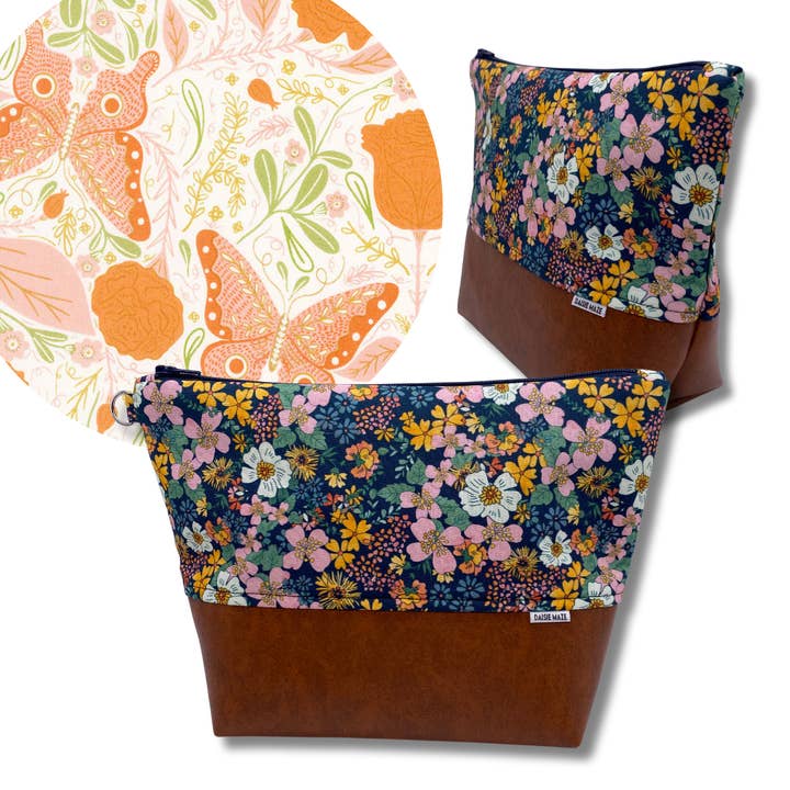 Vintage Butterfly Cosmetic Bag for wholesale by Daisie Maze