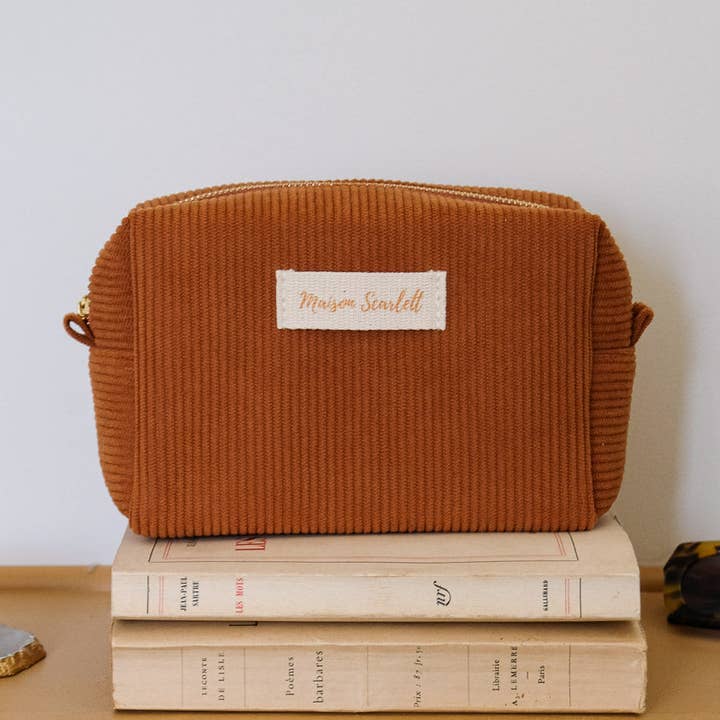 Maison Scarlett - Wholesale Toiletry Bag - Women's - Charlotte corduroy toiletry bag0